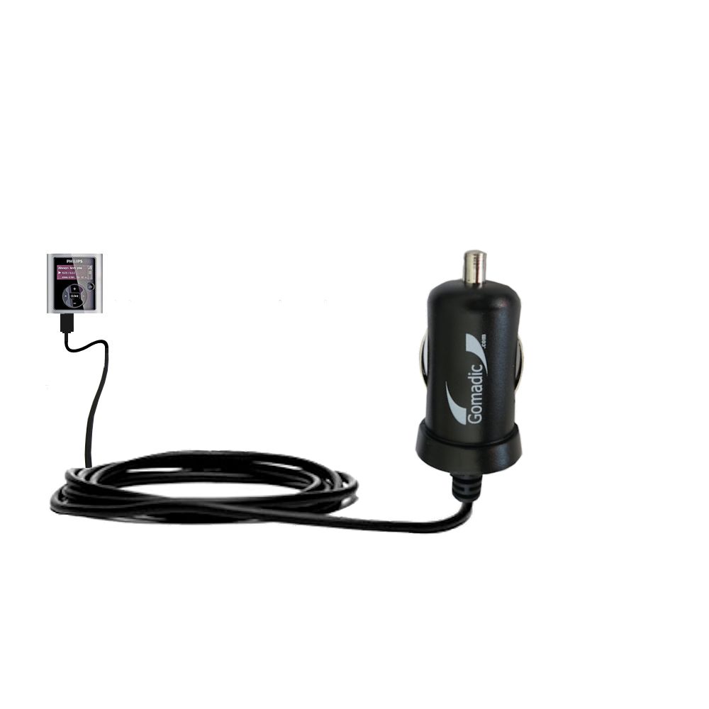 Mini Car Charger compatible with the Philips GoGear SA1929/37