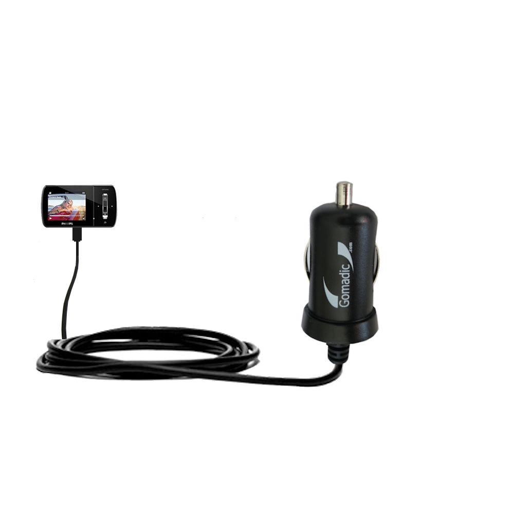 Mini Car Charger compatible with the Philips GoGear SA1ARA16