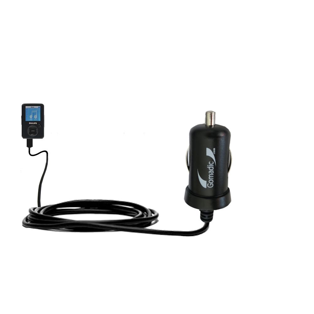 Mini Car Charger compatible with the Philips GoGear SA3014