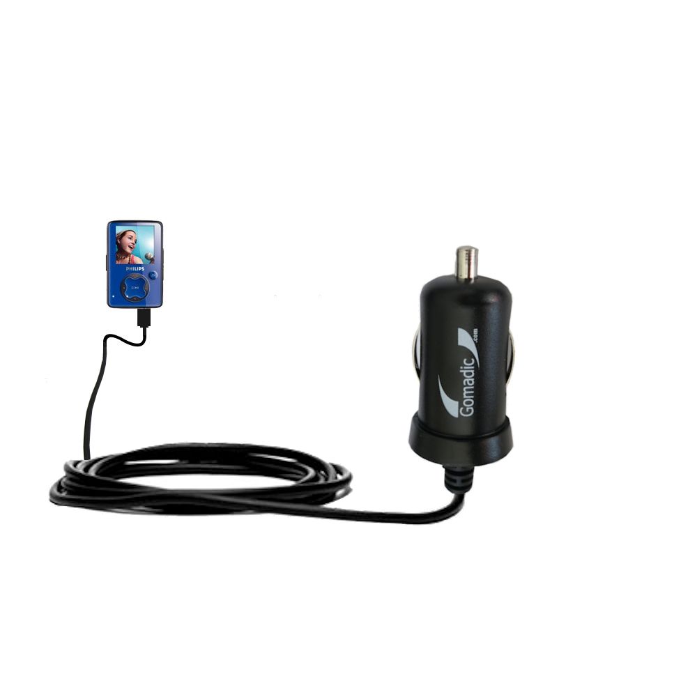 Mini Car Charger compatible with the Philips GoGear SA3020C/37