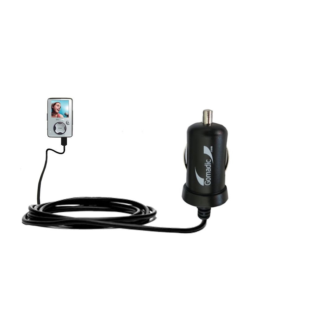 Mini Car Charger compatible with the Philips GoGear SA3021/37