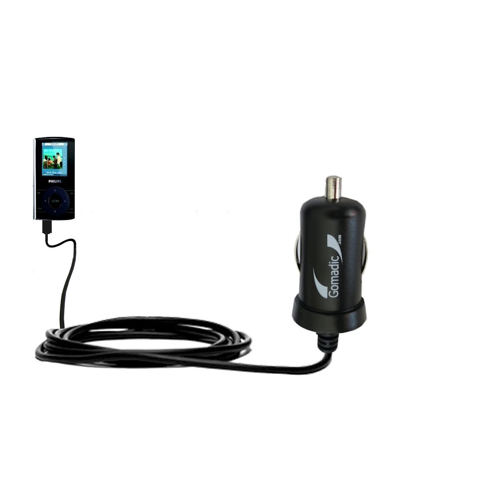 Mini Car Charger compatible with the Philips GoGear SA5125/37