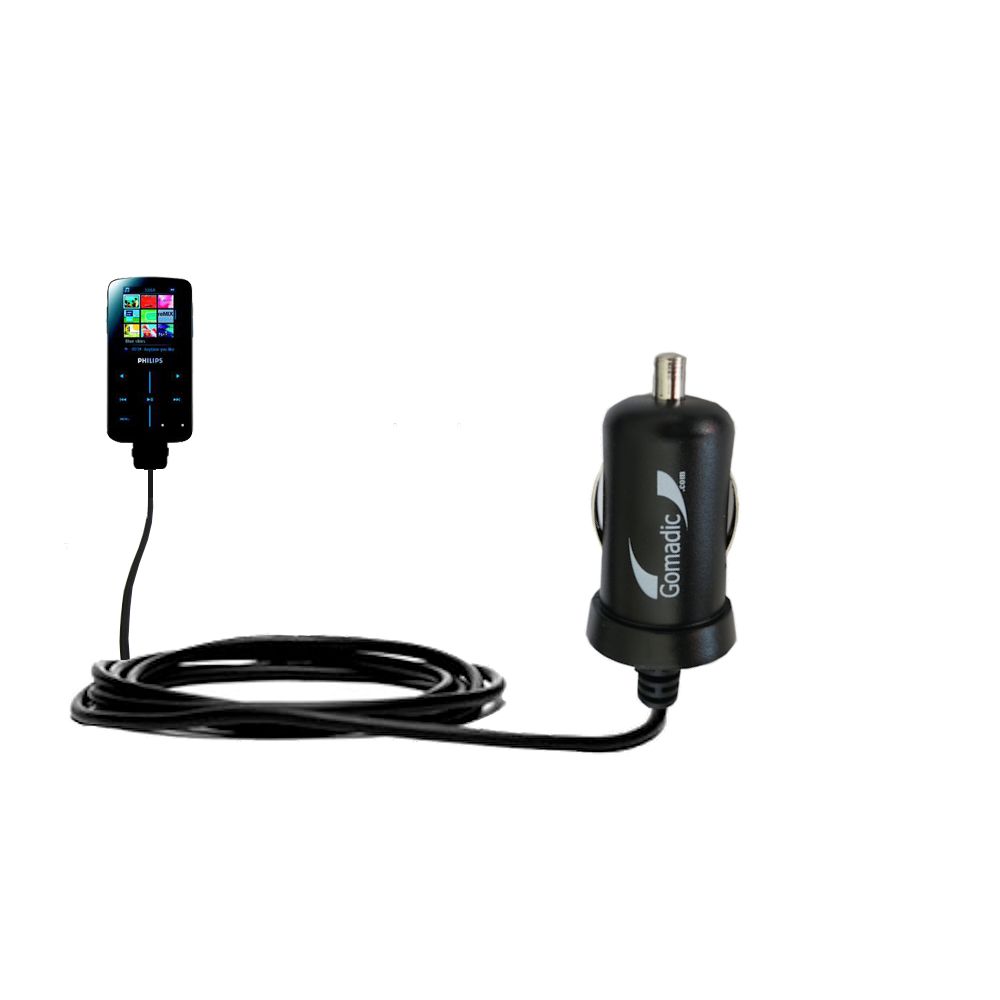 Mini Car Charger compatible with the Philips GoGear SA9324/00