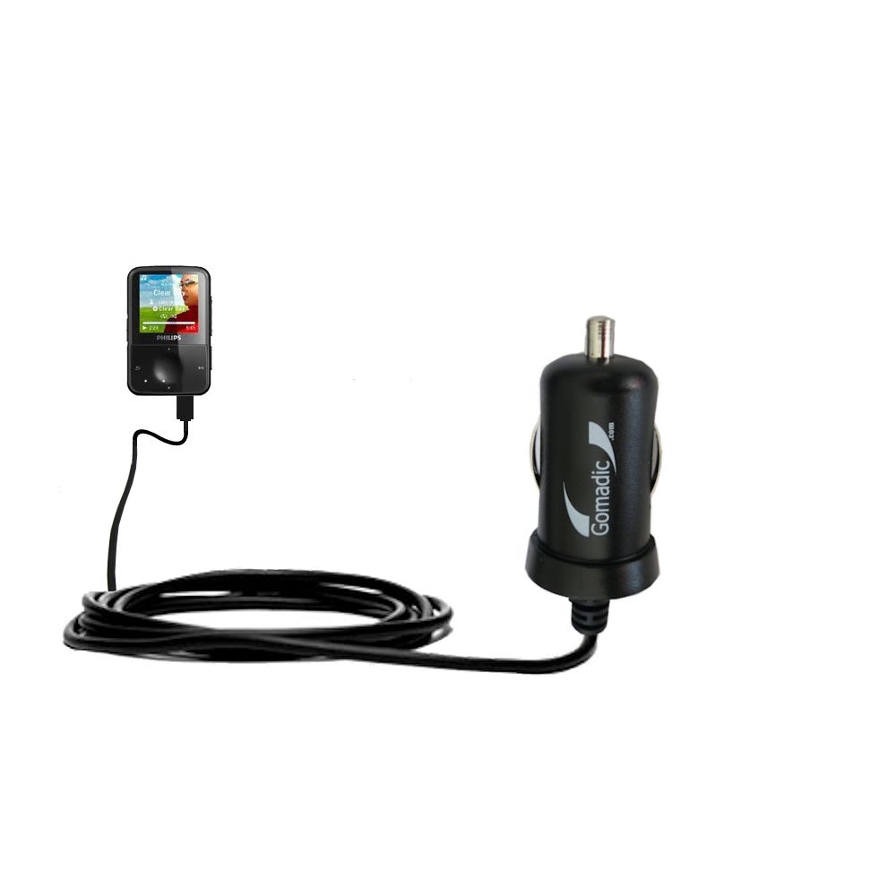 Mini Car Charger compatible with the Philips Gogear Vibe
