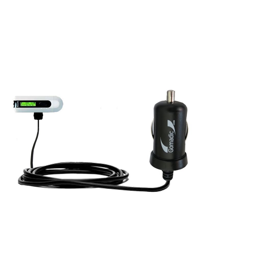 Mini Car Charger compatible with the Philips GoGear SA2100/37