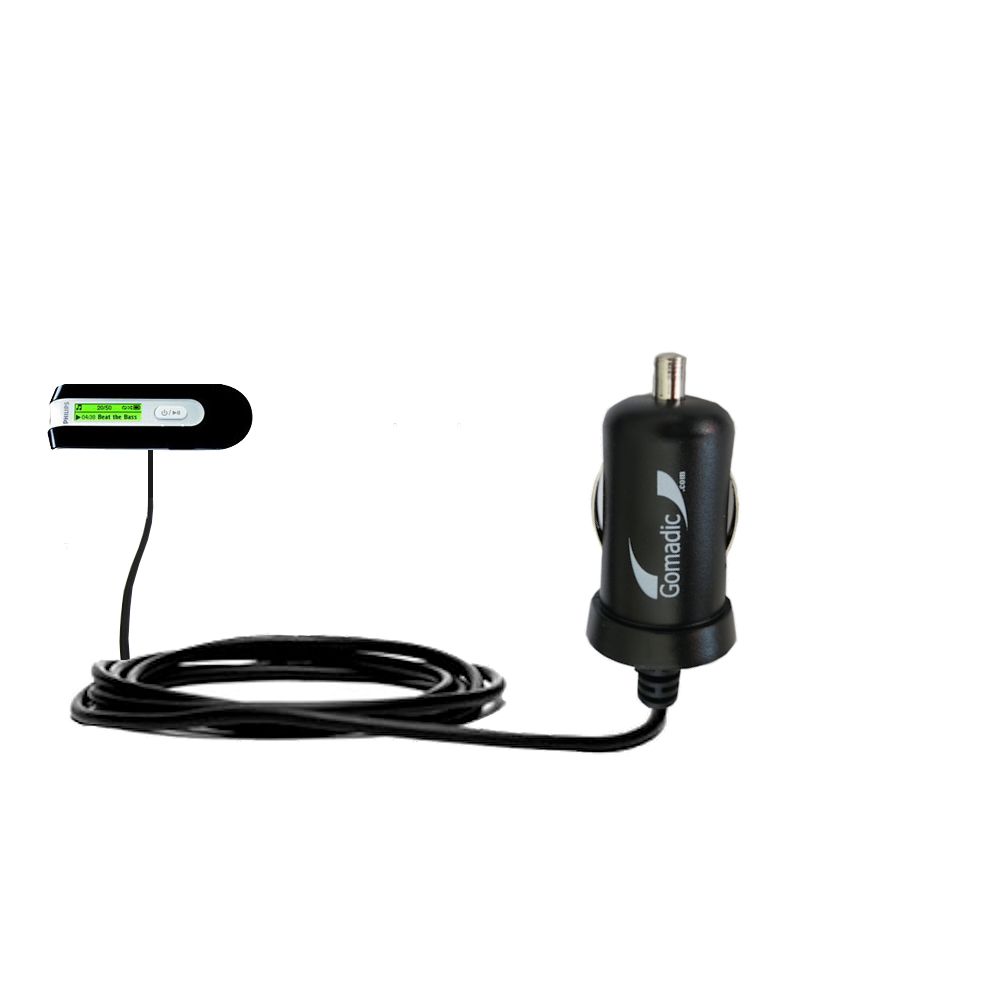 Mini Car Charger compatible with the Philips GoGear SA2121/37