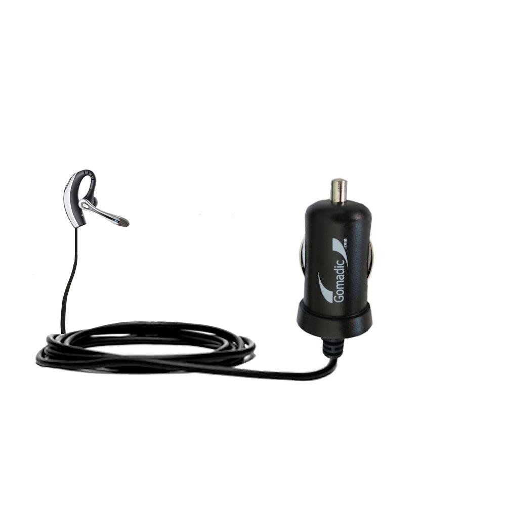 Mini Car Charger compatible with the Plantronics Voyager 500