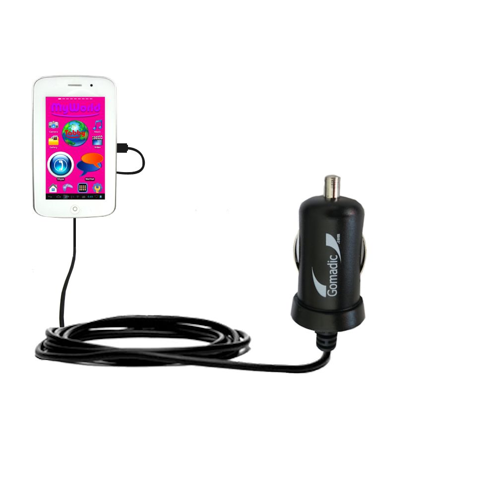 Gomadic Intelligent Compact Car / Auto DC Charger suitable for the Playtime MyWorld 43111 - 2A / 10W power at half the size. Uses Gomadic TipExchange Technology