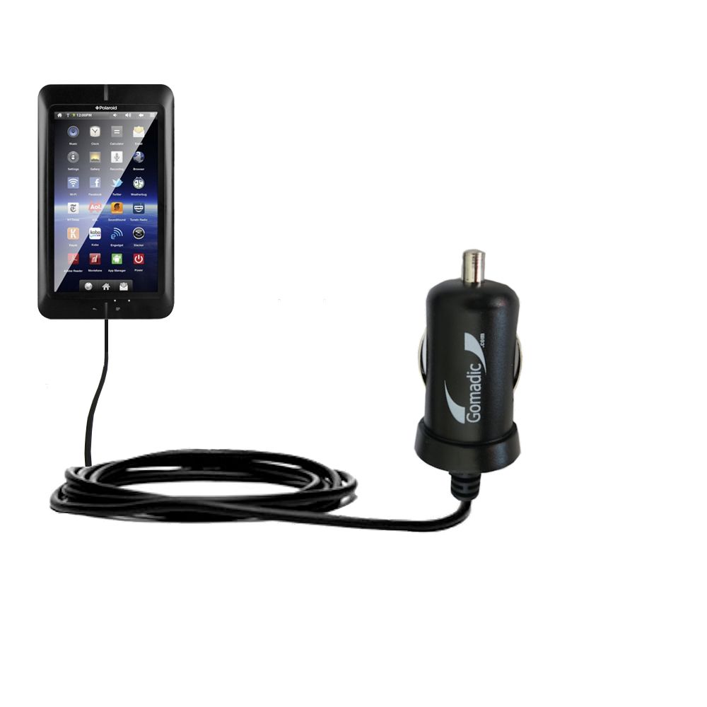Mini Car Charger compatible with the Polaroid PTAB7200
