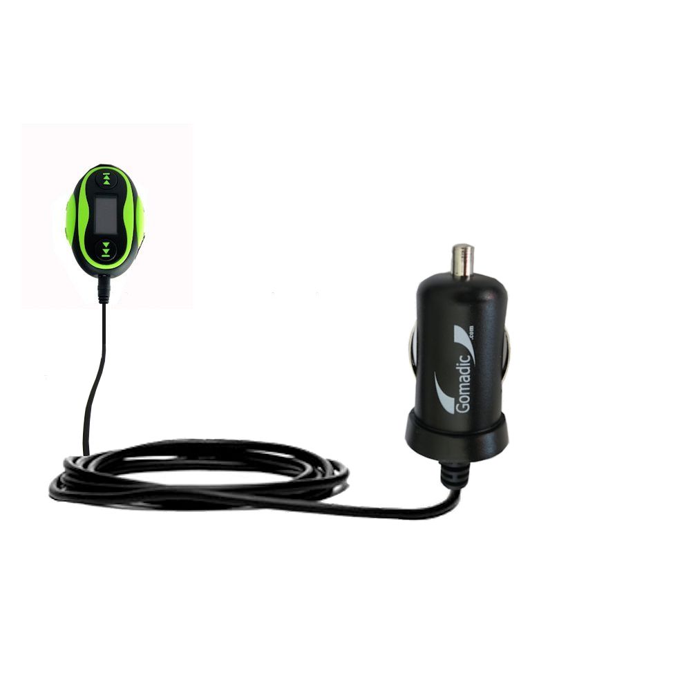 Mini Car Charger compatible with the QQ-Tech Waterproof MP3 Player