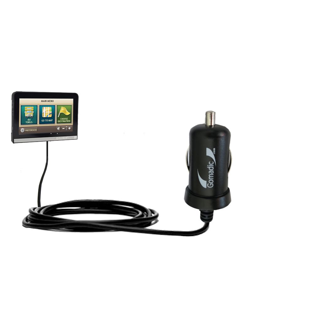 Mini Car Charger compatible with the Rand McNally TripMaker RVND 5510 7710 7720