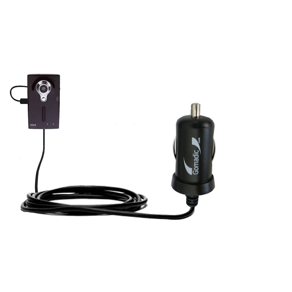 Mini Car Charger compatible with the RCA EZ209HD Small Wonder Digital Camcorders