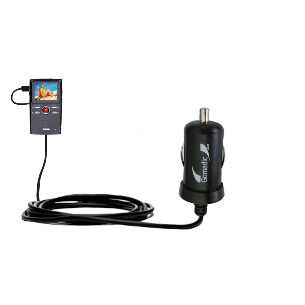 Mini Car Charger compatible with the RCA EZ3000 Small Wonder HD Camcorder