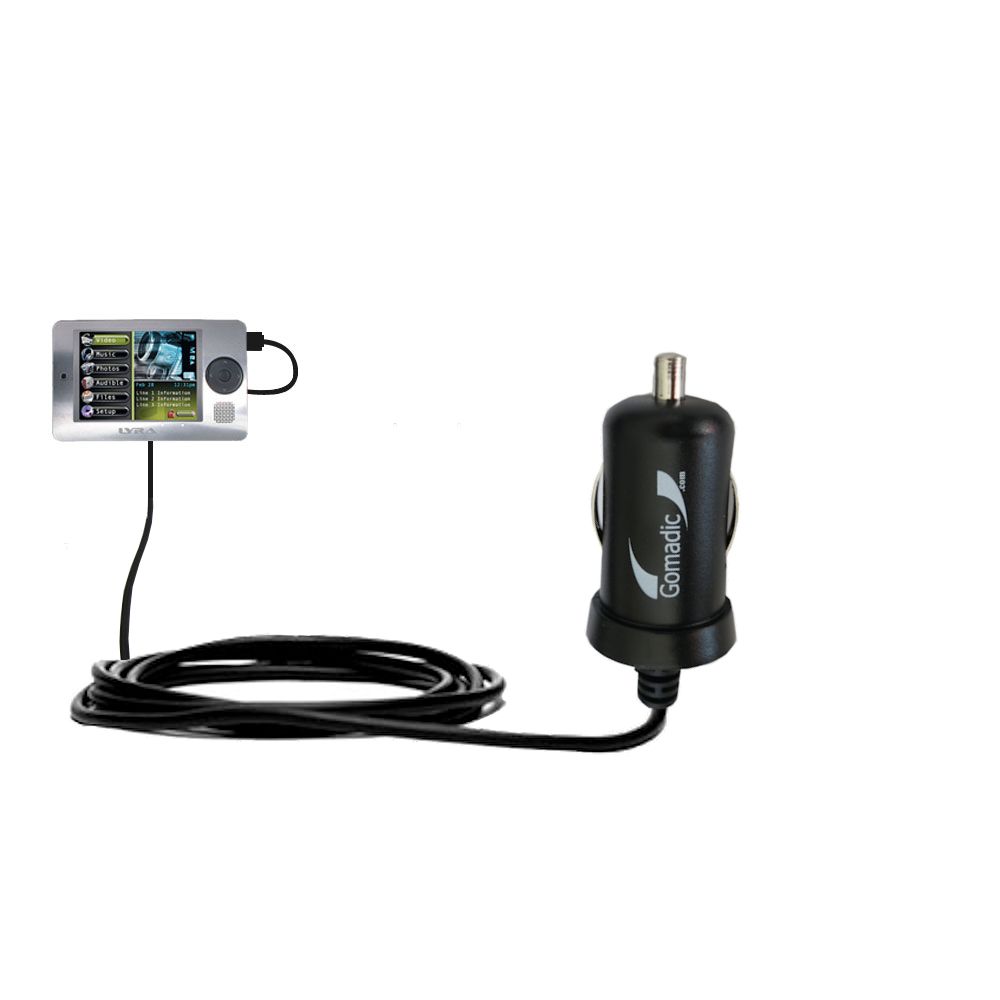 Mini Car Charger compatible with the RCA X3000 LYRA Media Player