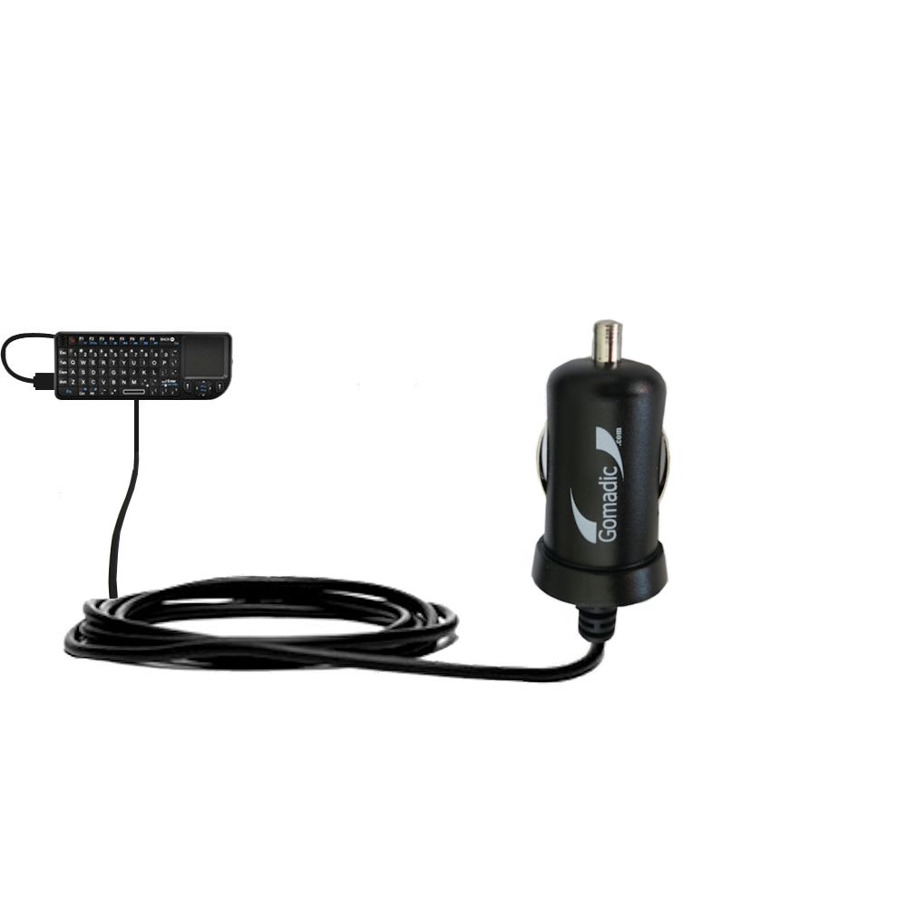 Mini Car Charger compatible with the Rii Mini Wireless Keyboard Touchpad