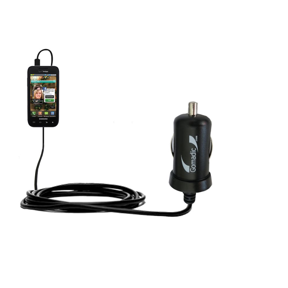 Mini Car Charger compatible with the Samsung Fascinate