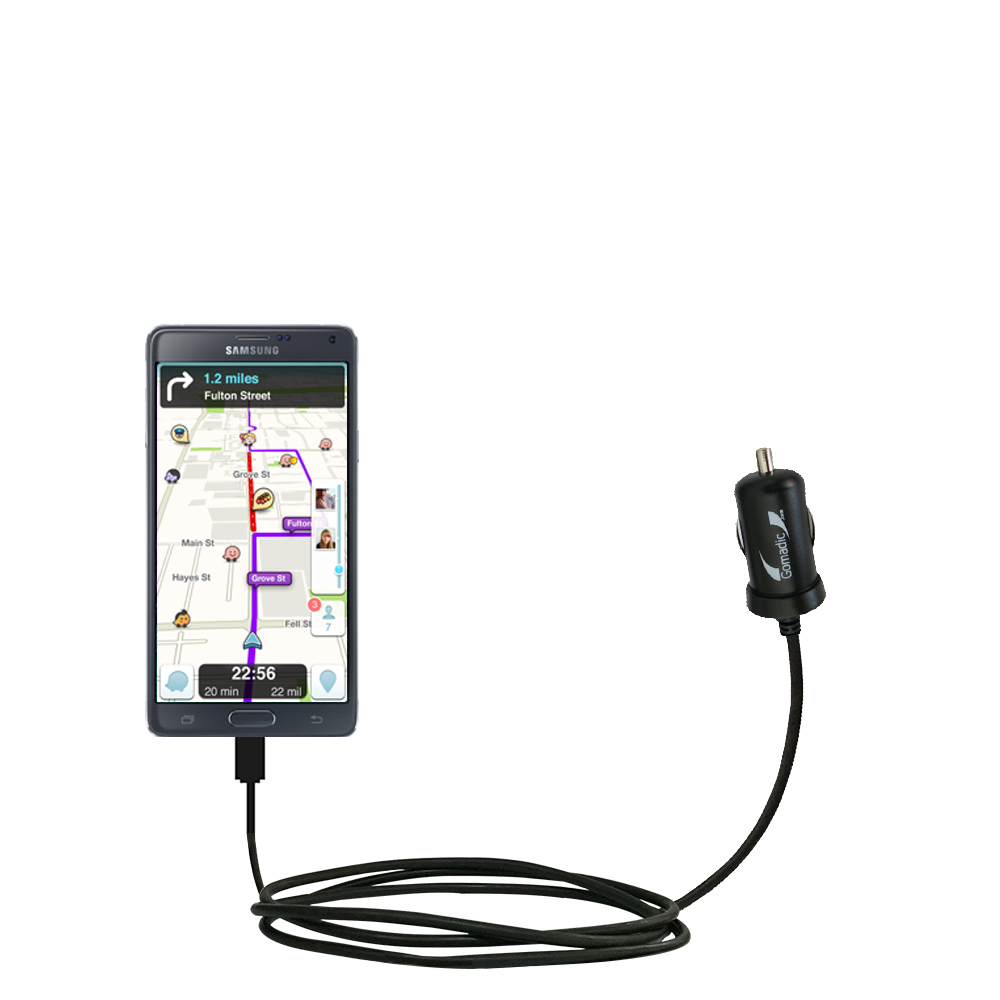 Mini Car Charger compatible with the Samsung Galaxy Note 4