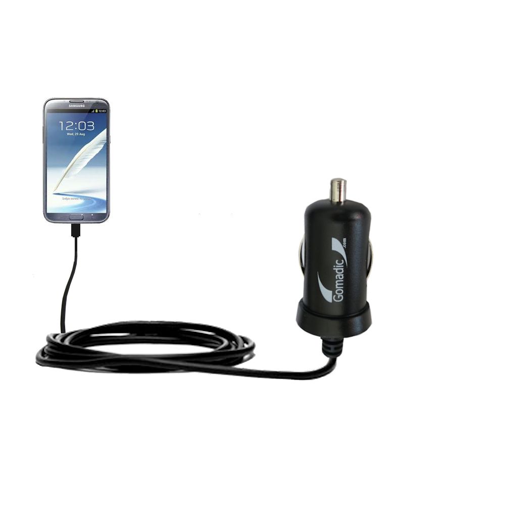 Mini Car Charger compatible with the Samsung Galaxy Note II