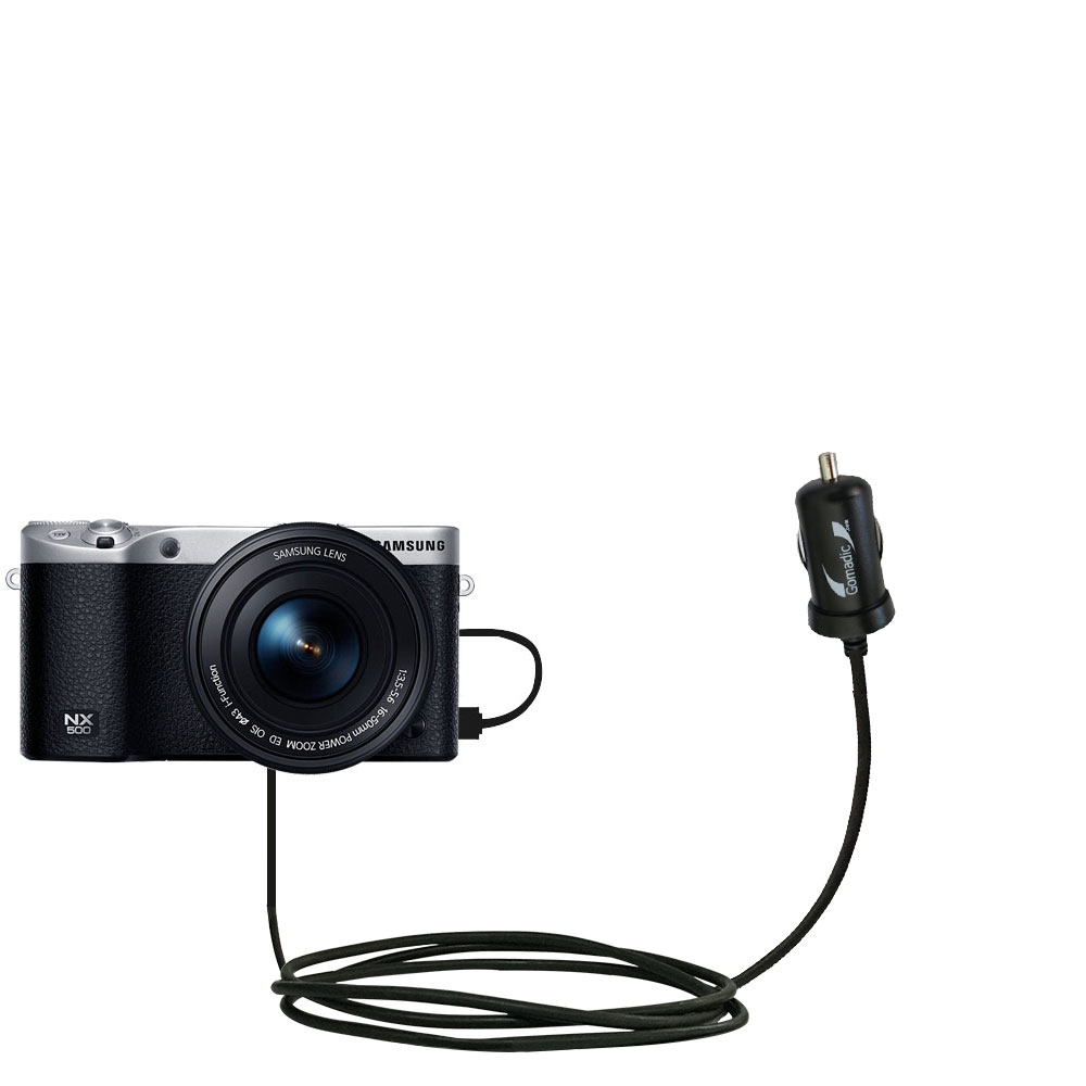 Mini Car Charger compatible with the Samsung Galaxy NX500