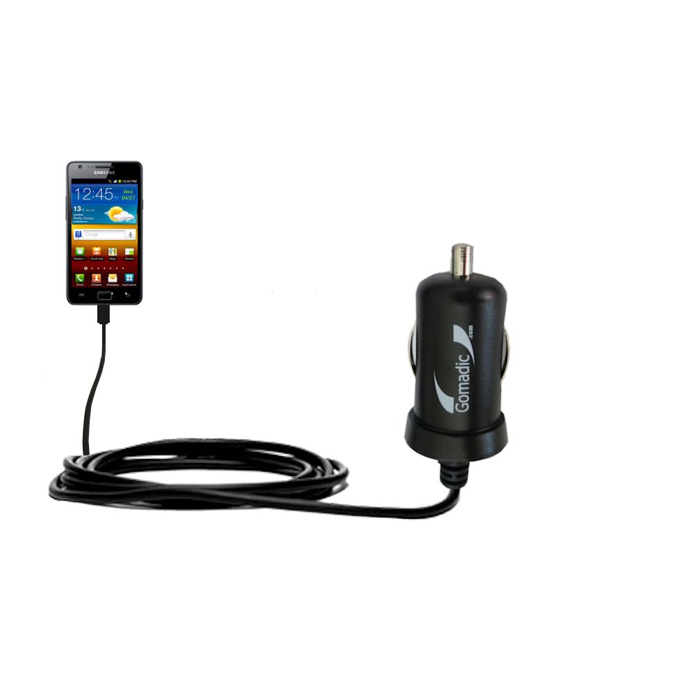 Mini Car Charger compatible with the Samsung Galaxy S II