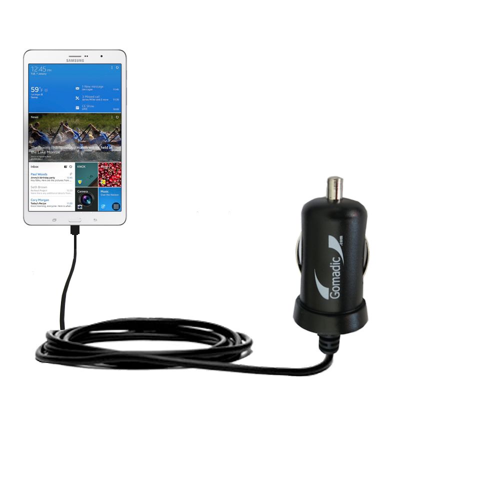 Mini Car Charger compatible with the Samsung Galaxy TabPro 8.4 / 10.1