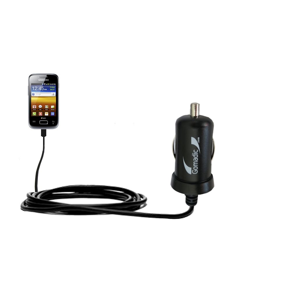 Mini Car Charger compatible with the Samsung Galaxy Y DUOS