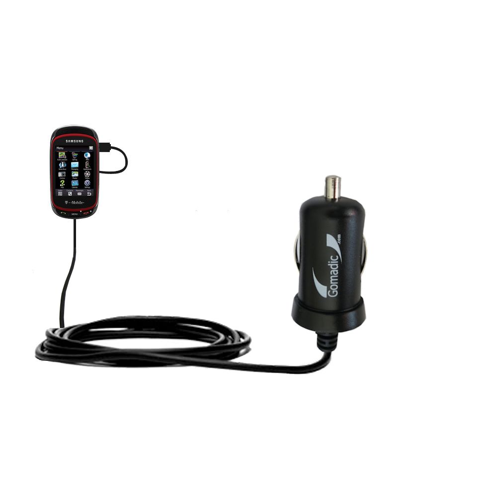 Mini Car Charger compatible with the Samsung Gravity SGH-T669