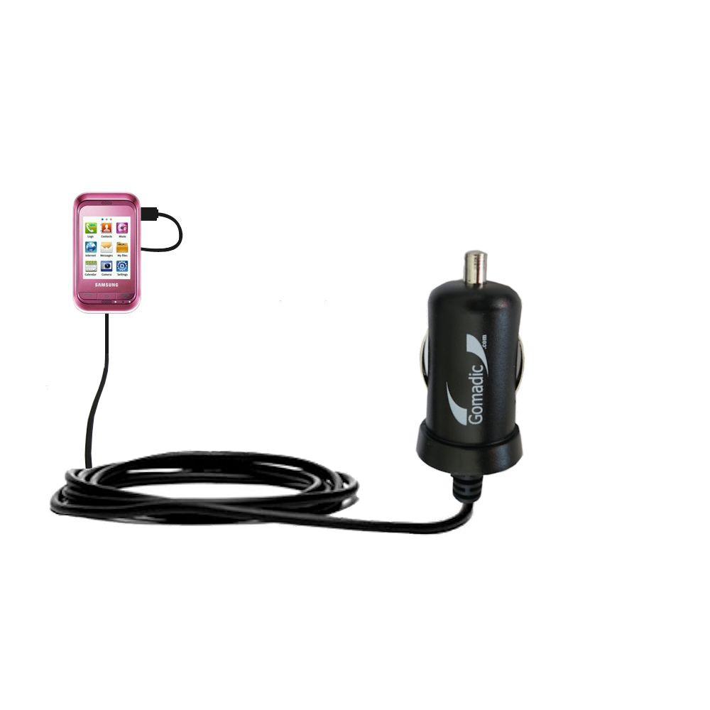 Mini Car Charger compatible with the Samsung GT-C3300