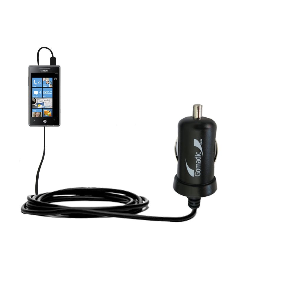 Mini Car Charger compatible with the Samsung GT-I8700