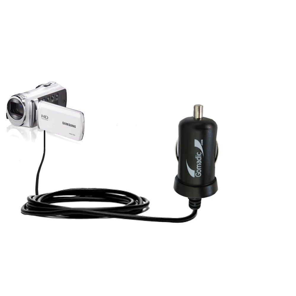 Mini Car Charger compatible with the Samsung HMX F80 F90