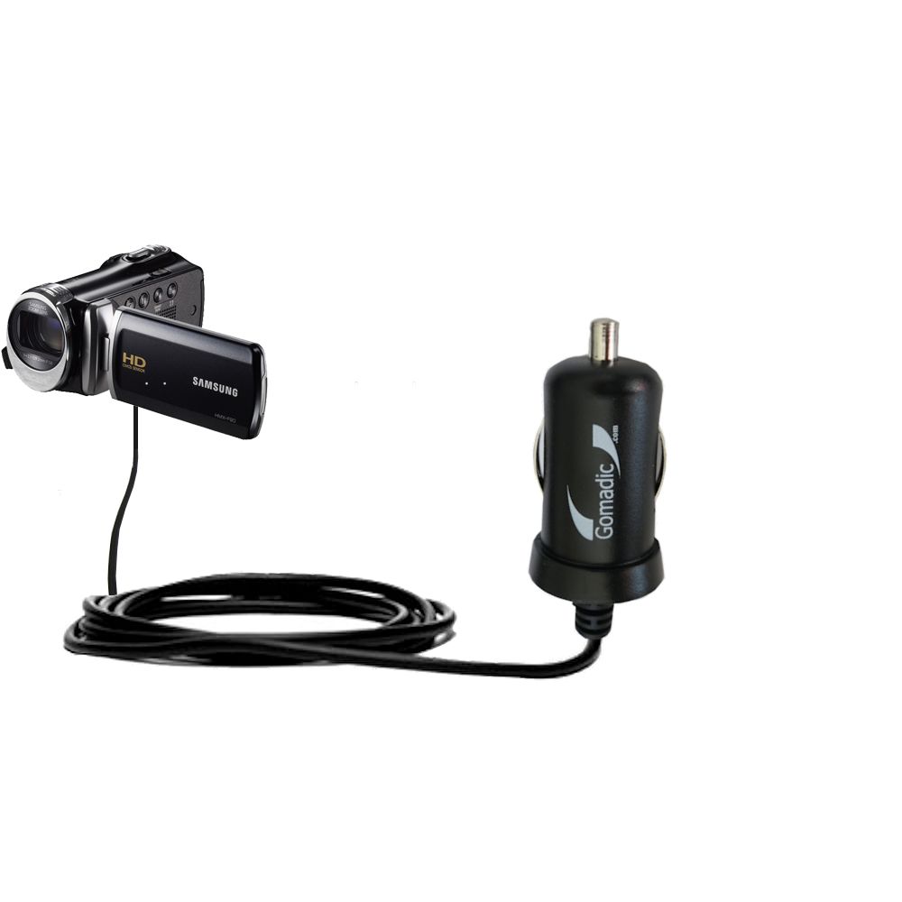 Mini Car Charger compatible with the Samsung HMX-F90 / HMX-F91