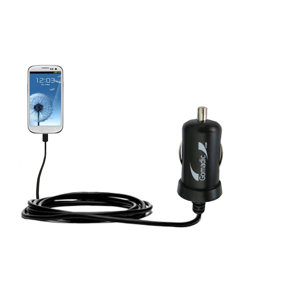 Mini Car Charger compatible with the Samsung i9300