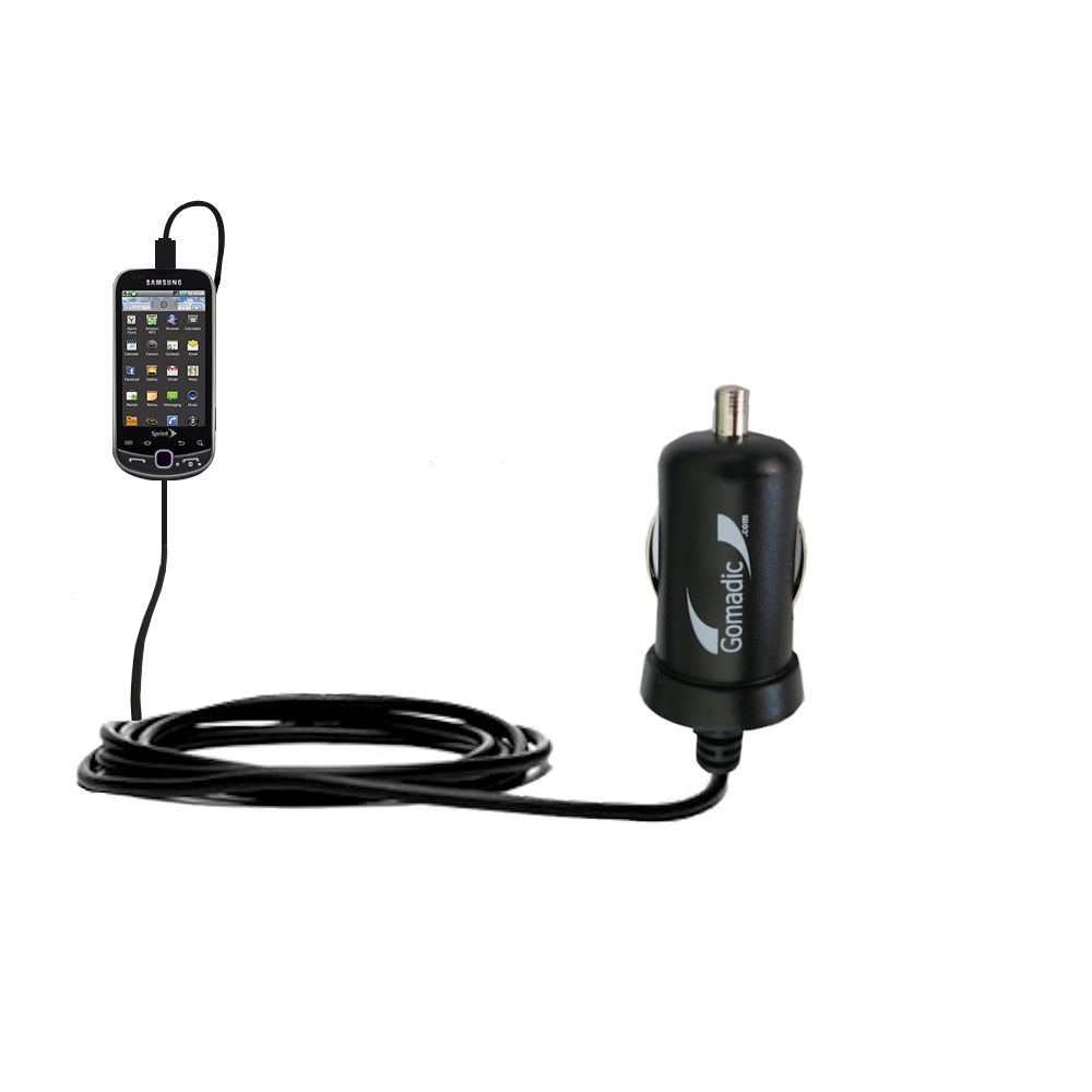 Gomadic Intelligent Compact Car / Auto DC Charger suitable for the Samsung Intercept  - 2A / 10W power at half the size. Uses Gomadic TipExchange Technology