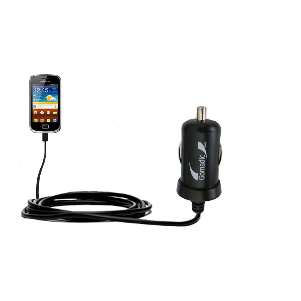 Mini Car Charger compatible with the Samsung Jena / S6500