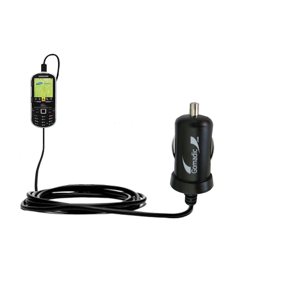 Mini Car Charger compatible with the Samsung Restore M575
