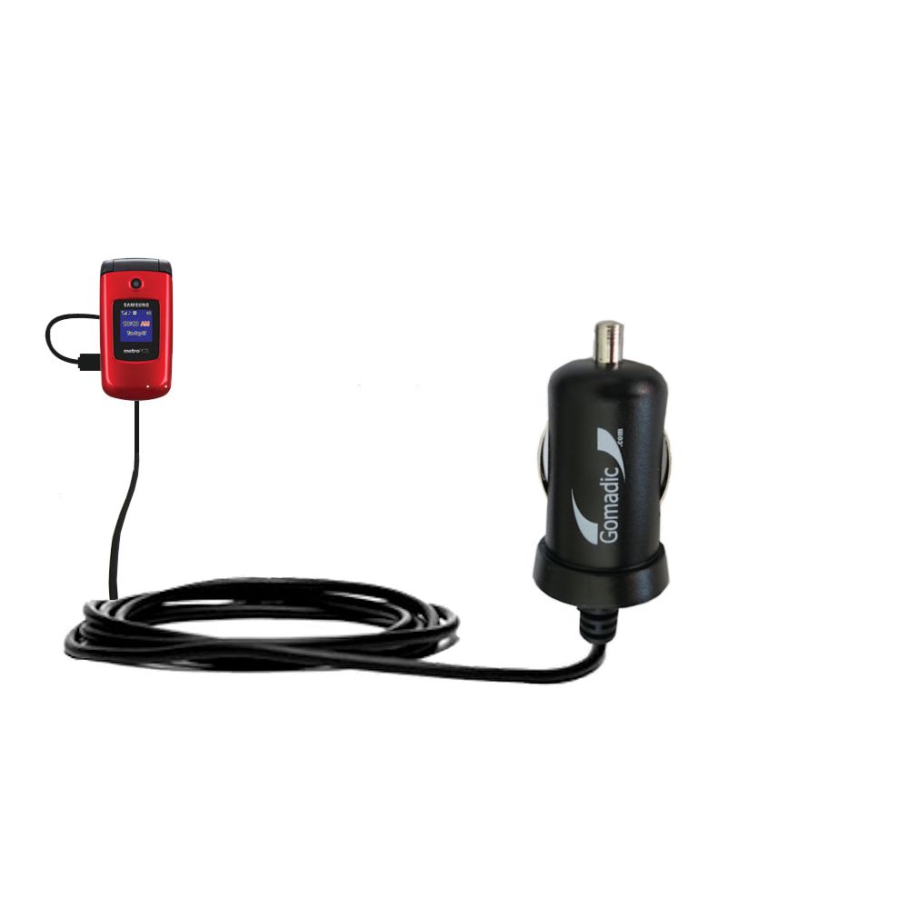 Mini Car Charger compatible with the Samsung SCH-R250