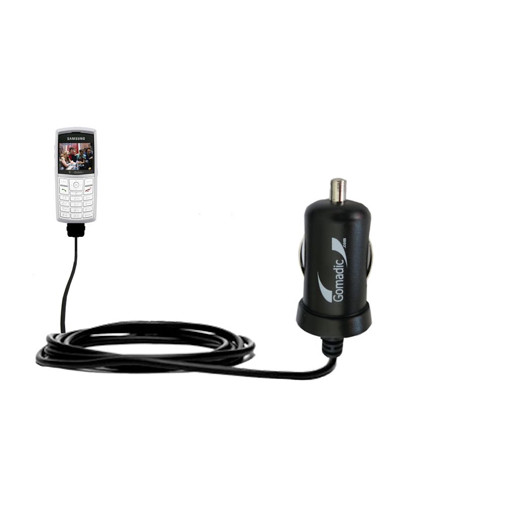 Gomadic Intelligent Compact Car / Auto DC Charger suitable for the Samsung SGH-T519 - 2A / 10W power at half the size. Uses Gomadic TipExchange Technology