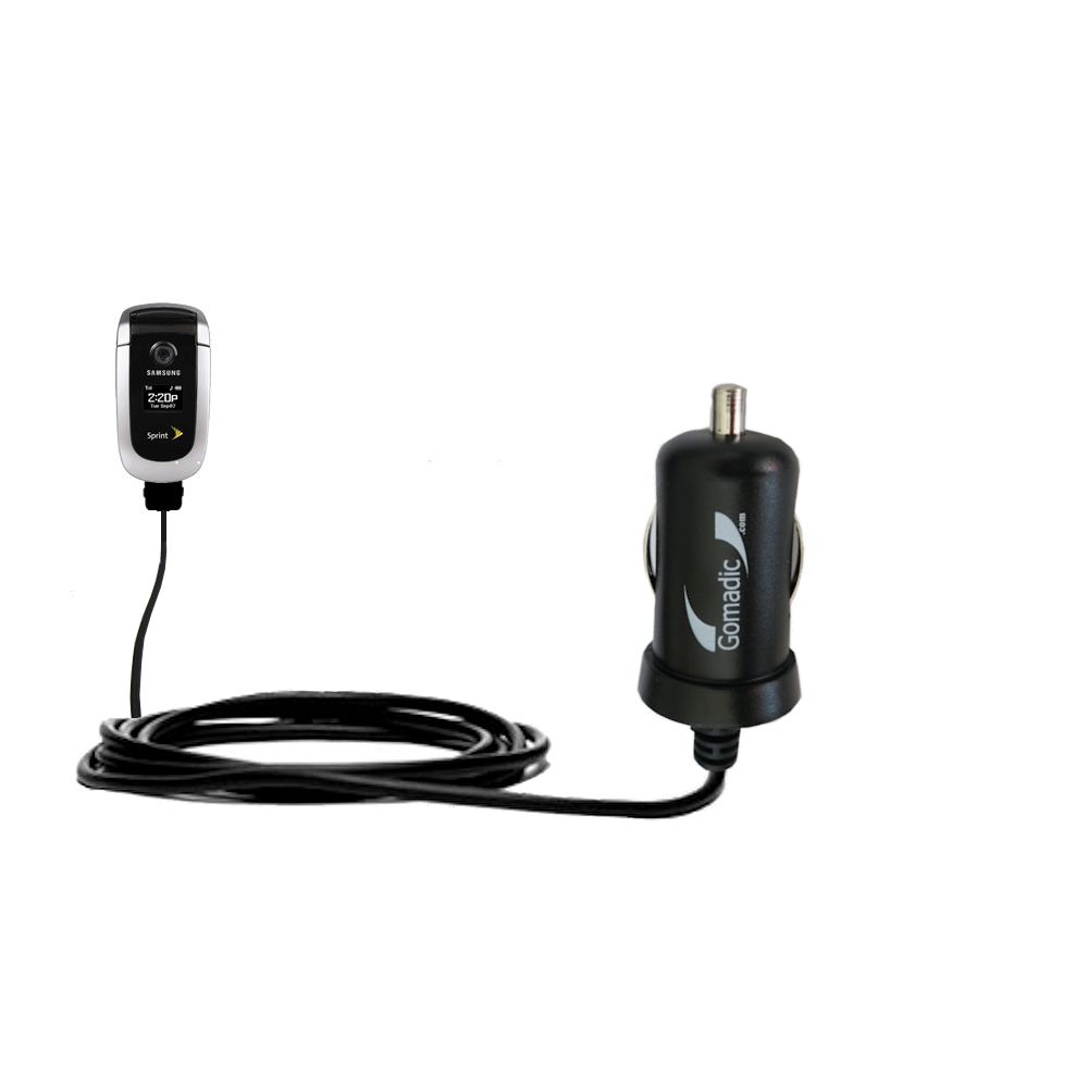 Mini Car Charger compatible with the Samsung SPH-A840 / PM-A840