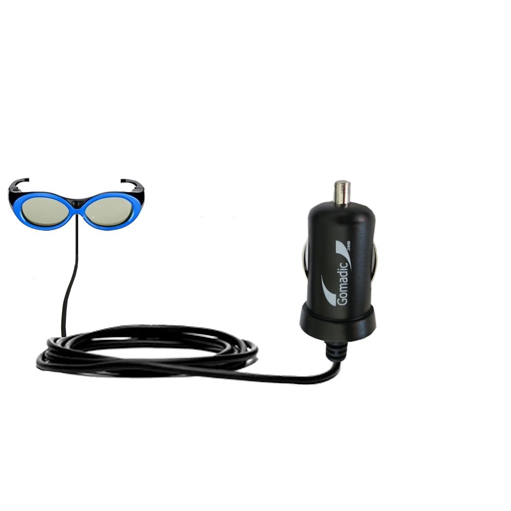 Mini Car Charger compatible with the Samsung SSG-2200KR Rechargeable Children 3D Glasses