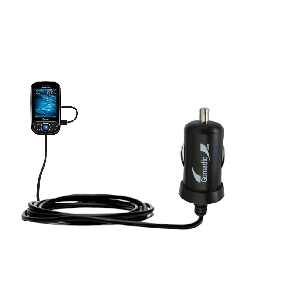 Mini Car Charger compatible with the Samsung Strive SGH-A687