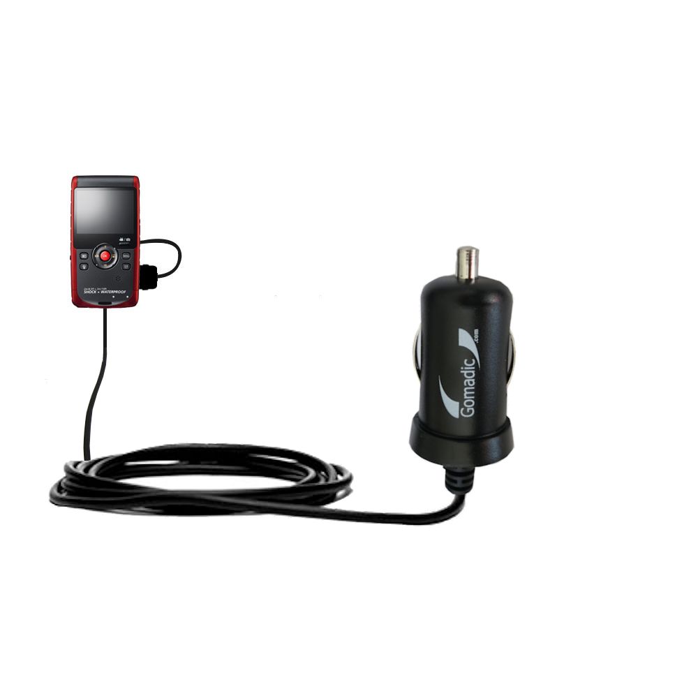 Mini Car Charger compatible with the Samsung W200 Rugged Camcorder