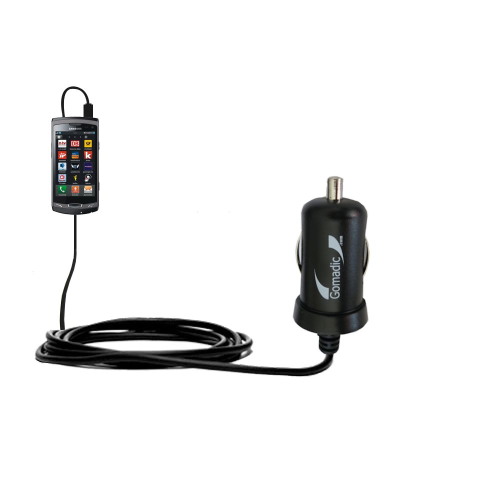 Mini Car Charger compatible with the Samsung Wave 2
