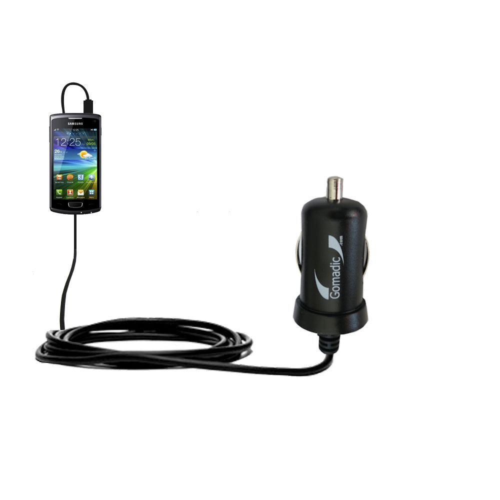 Mini Car Charger compatible with the Samsung Wave