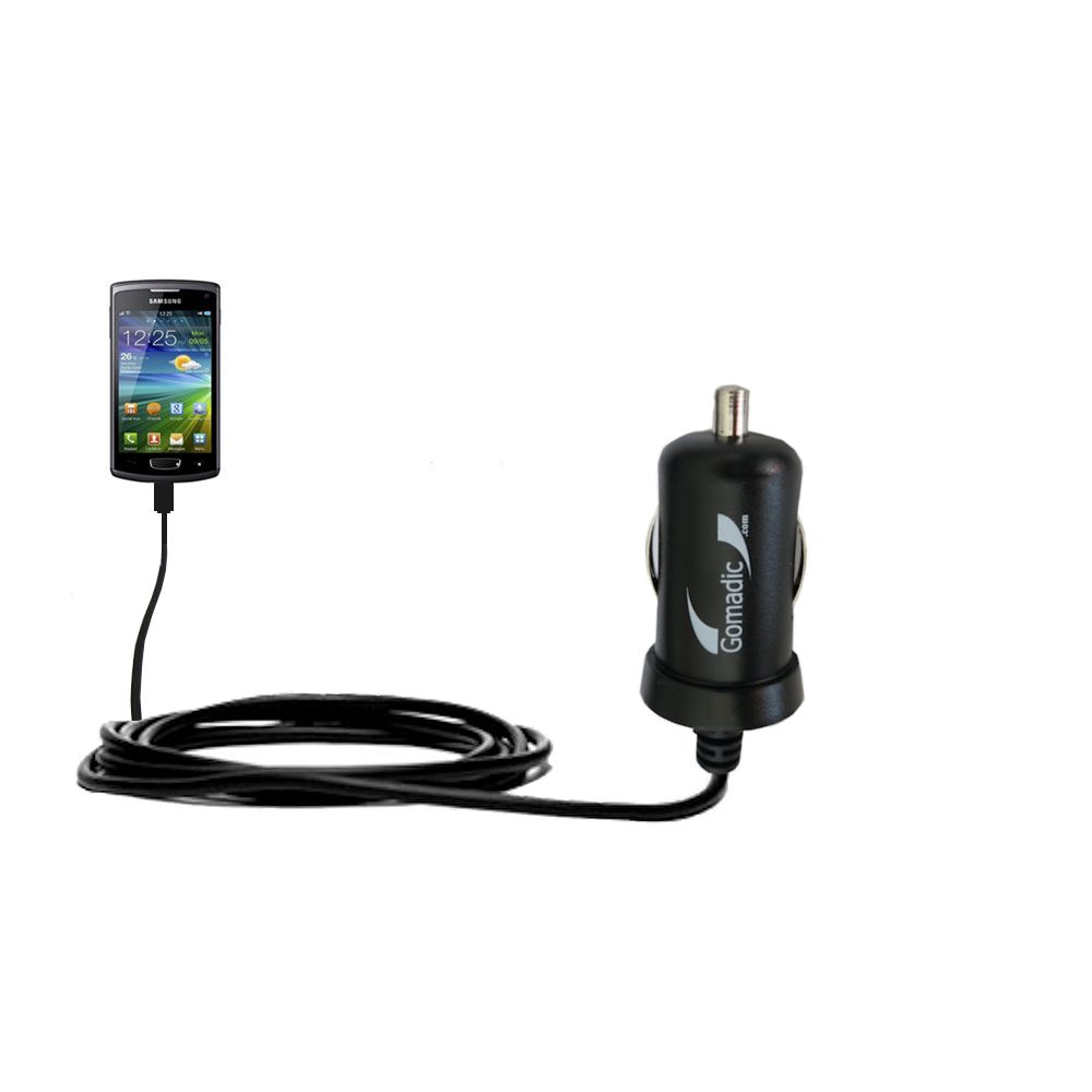 Mini Car Charger compatible with the Samsung Wave M