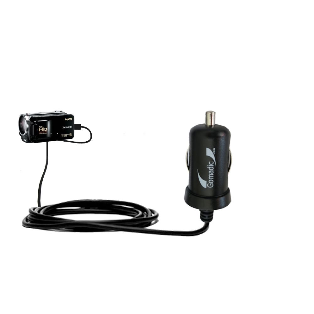 Mini Car Charger compatible with the Sanyo Camcorder VPC-FH1