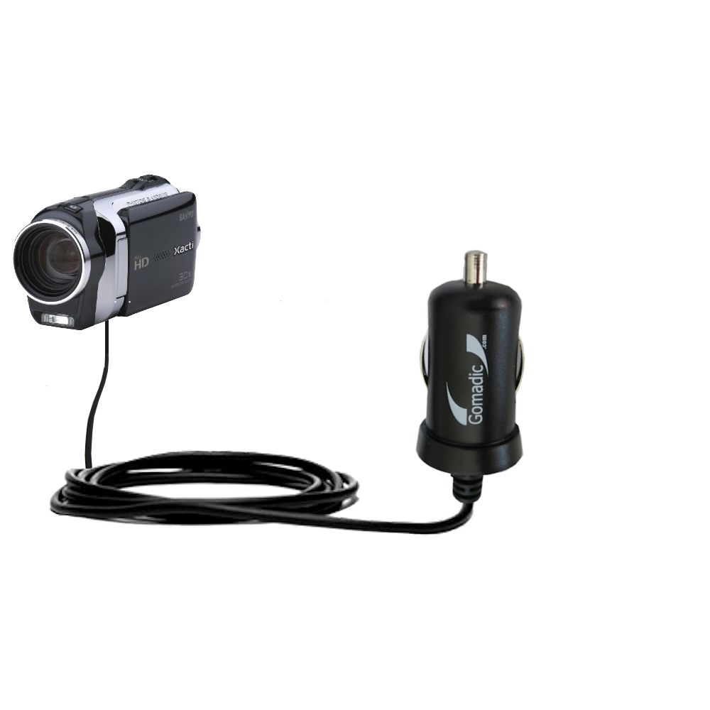 Mini Car Charger compatible with the Sanyo Camcorder VPC-SH1