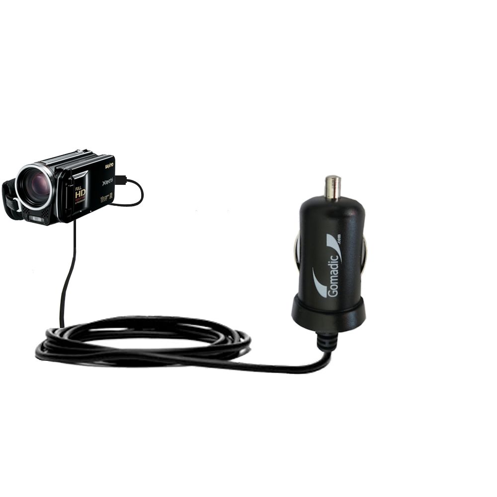 Mini Car Charger compatible with the Sanyo Camcorder VPC-WH1