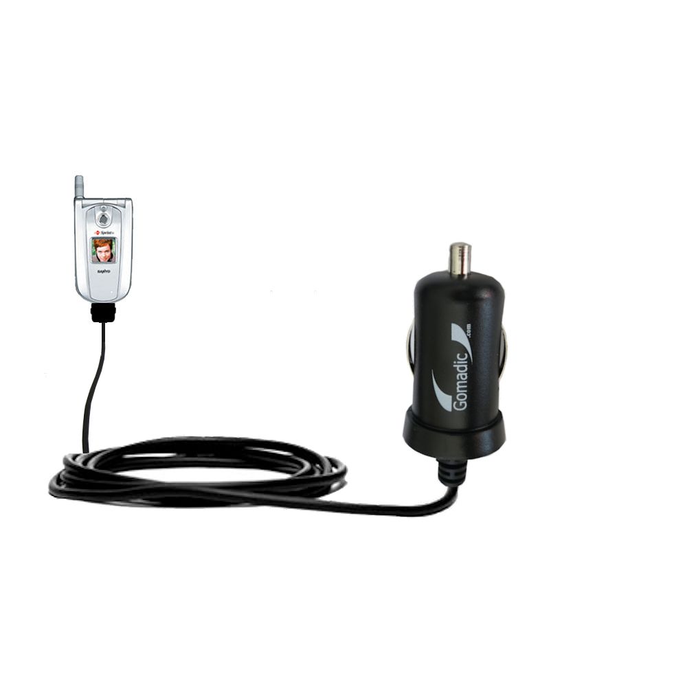 Mini Car Charger compatible with the Sanyo SCP-8100 / SCP 8100