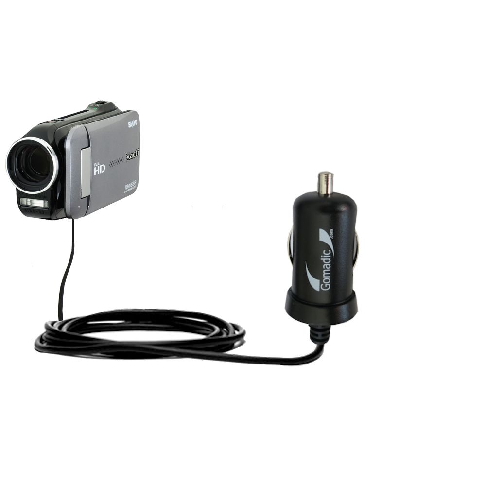 Mini Car Charger compatible with the Sanyo Xacti GH4 / VPC-GH4