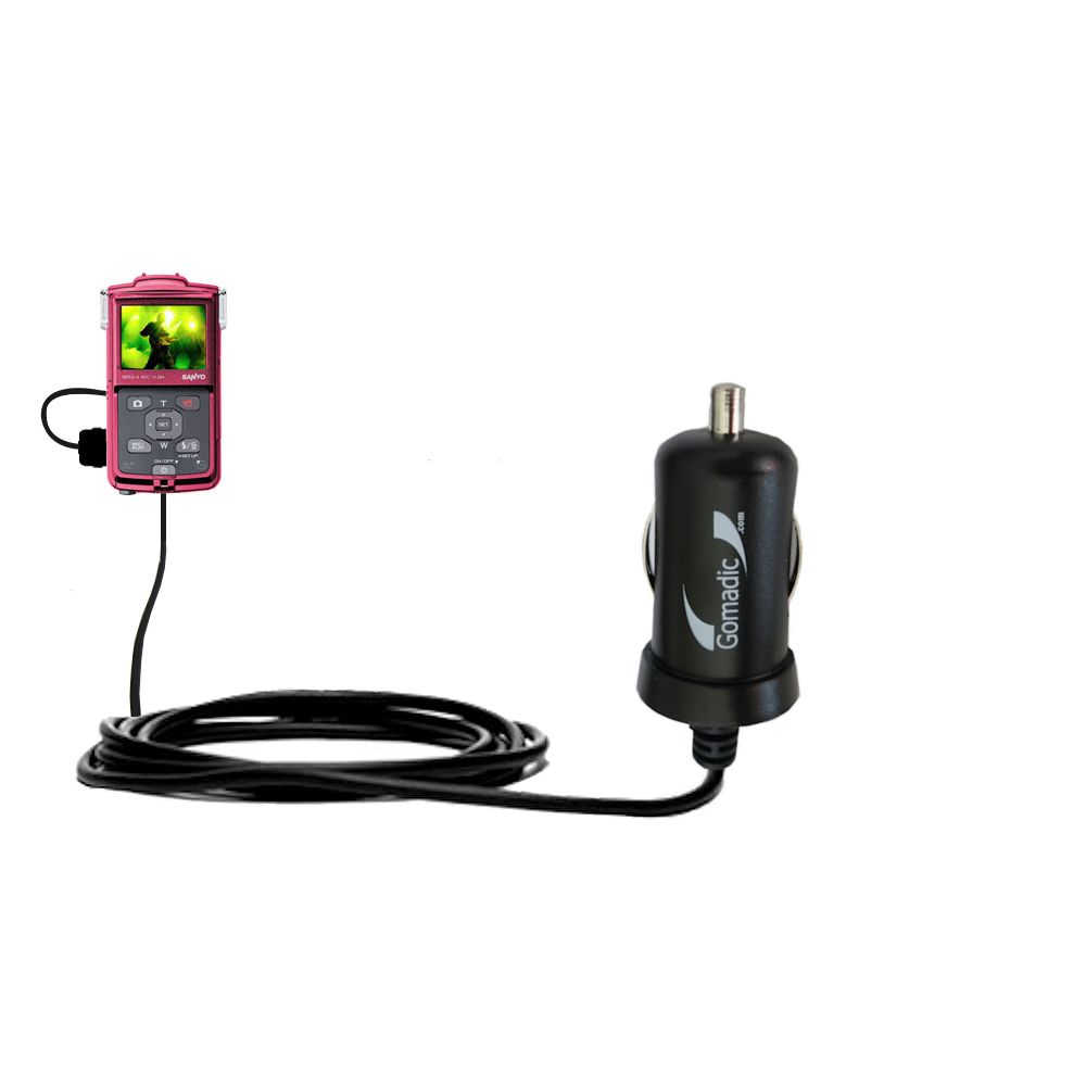 Mini Car Charger compatible with the Sanyo Xacti VPC-PD1 / VPC-PD2